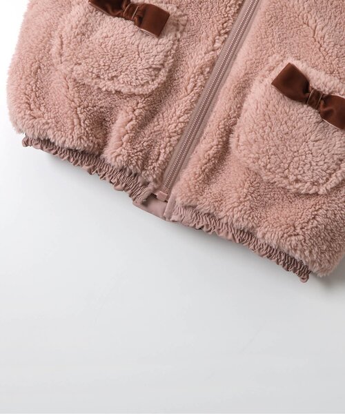 apres les cours（アプレレクール）の「【WEB限定/2WAY】ペプラムリバーシブルアウター（ダウンジャケット/コート・キッズ・ピンク/アイボリー/ブラック・130/120/110/100/90/80/140）」の16枚目の写真