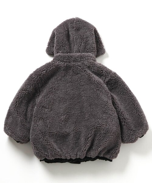 apres les cours（アプレレクール）の「【WEB限定/2WAY】ペプラムリバーシブルアウター（ダウンジャケット/コート・キッズ・ピンク/アイボリー/ブラック・130/120/110/100/90/80/140）」の19枚目の写真