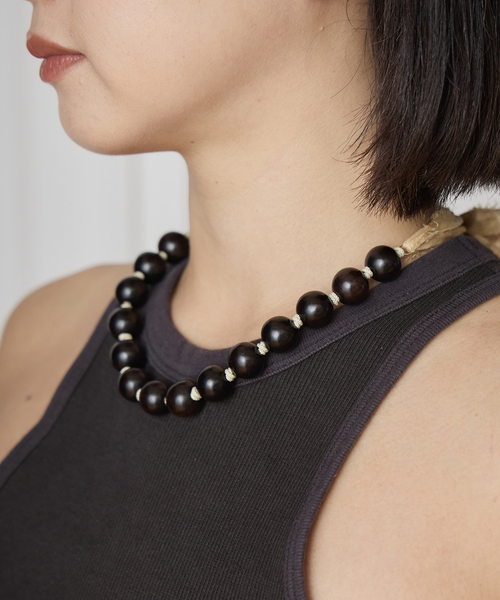 OCUCCI/オクチ ebony wood with silk cord OJNL-2508(ネックレス OCUCCI/オクチ ebony wood with silk cord OJNL-2508(ネックレス