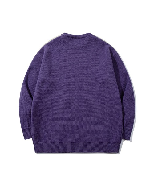 HOOK(フック)の「HOOK -original- キャンプおじさん配色ニット(ニット/セーター・メンズ・パープル/ブラウン・LARGE/X-LARGE/MEDIUM)」の6枚目の写真
