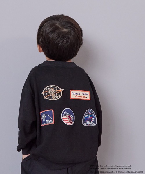 LOWRYS FARM（ローリーズファーム）の「ＮＡＳＡワッペンスウェット　593056（スウェット・キッズ・ブラック/ブルー/グレー・120cm/150cm/140cm/130cm/110cm）」の9枚目の写真