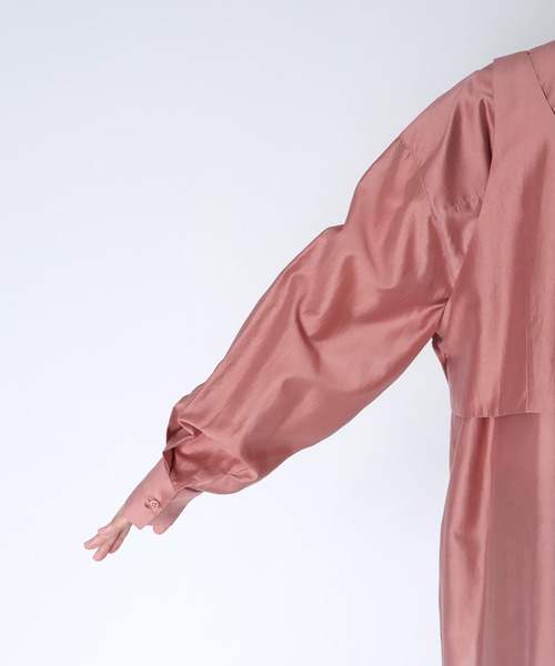 Jines（ジネス）の「ビスチェレイヤード2WAYシャツ（シャツ/ブラウス・レディース・グレー/ブラウン/ピンク・38）」の13枚目の写真