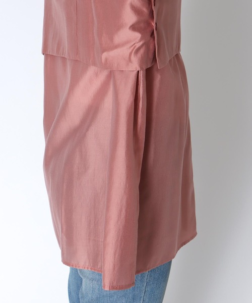 Jines（ジネス）の「ビスチェレイヤード2WAYシャツ（シャツ/ブラウス・レディース・グレー/ブラウン/ピンク・38）」の14枚目の写真