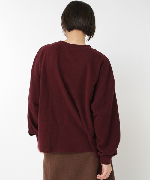 RNA-N(アールエヌエーエヌ)の「M2540 ブロックインレイタックスリーブプルオーバー(Tシャツ/カットソー・レディース・バーガンディー/ブラック/キナリ・FREE)」の18枚目の写真
