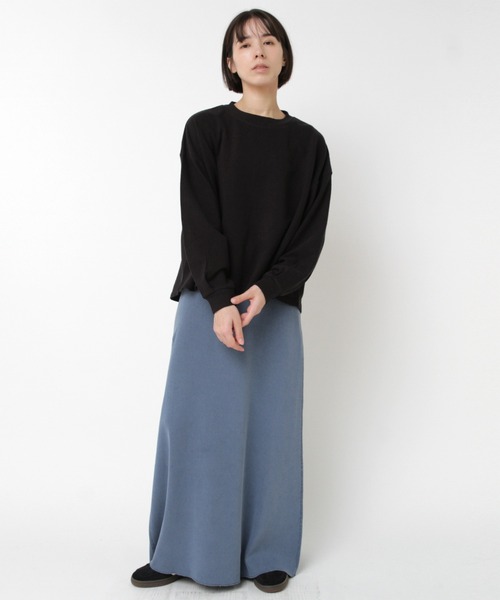 RNA-N(アールエヌエーエヌ)の「M2540 ブロックインレイタックスリーブプルオーバー(Tシャツ/カットソー・レディース・バーガンディー/ブラック/キナリ・FREE)」の7枚目の写真