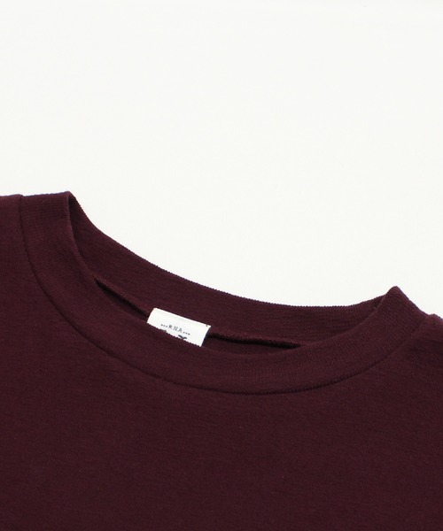 RNA-N(アールエヌエーエヌ)の「M2540 ブロックインレイタックスリーブプルオーバー(Tシャツ/カットソー・レディース・バーガンディー/ブラック/キナリ・FREE)」の9枚目の写真