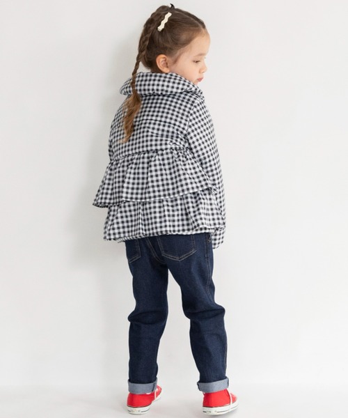 BRANSHES（ブランシェス）の「【マシンウォッシャブル】フリルアウター（ブルゾン・キッズ・ブラック/カラフル/ラベンダー・150cm/120cm/110cm/100cm/90cm/140cm/130cm）」の4枚目の写真