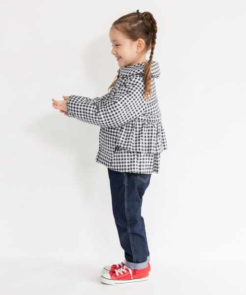 BRANSHES（ブランシェス）の「【マシンウォッシャブル】フリルアウター（ブルゾン・キッズ・ブラック/カラフル/ラベンダー・150cm/120cm/110cm/100cm/90cm/140cm/130cm）」の5枚目の写真