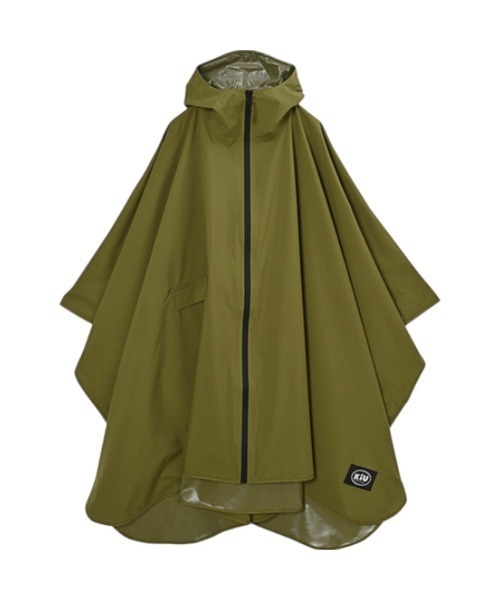 KiU（キウ）の「KiU キウ レインポンチョ 2ND（レインコート/ポンチョ・レディース・その他/その他4/カーキ/ブラック/アニマル/その他3/その他2/その他1/ライトグレー/レインボー/レオパード・FREE）」の4枚目の写真