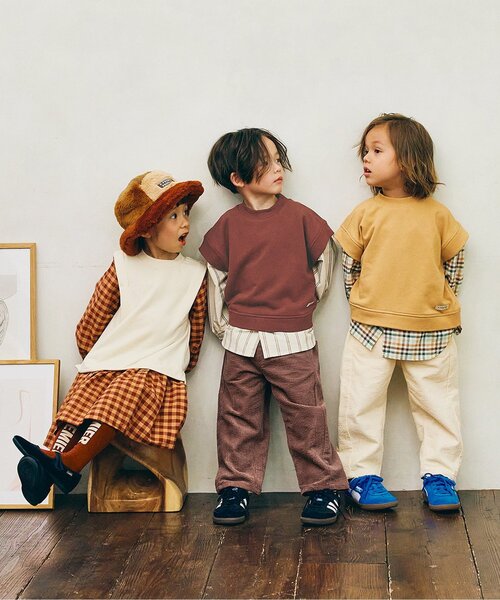 p.premier（ピードットプルミエ）の「【ジュニア対応】ベストとくっつきトップス（スウェット・キッズ・アイボリー/ベージュ/ダークブラウン・80/90/100/110/120/130/140）」の20枚目の写真