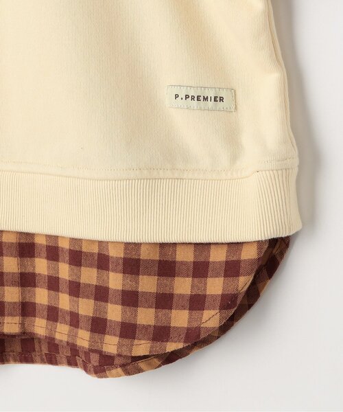 p.premier（ピードットプルミエ）の「【ジュニア対応】ベストとくっつきトップス（スウェット・キッズ・アイボリー/ベージュ/ダークブラウン・80/90/100/110/120/130/140）」の8枚目の写真