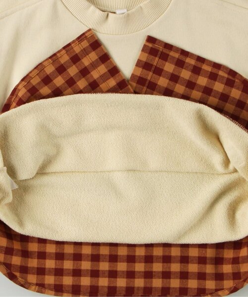 p.premier（ピードットプルミエ）の「【ジュニア対応】ベストとくっつきトップス（スウェット・キッズ・アイボリー/ベージュ/ダークブラウン・80/90/100/110/120/130/140）」の9枚目の写真