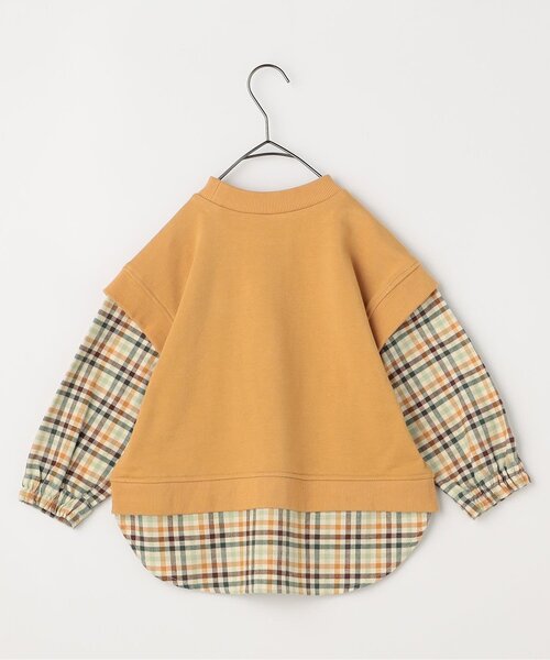 p.premier（ピードットプルミエ）の「【ジュニア対応】ベストとくっつきトップス（スウェット・キッズ・アイボリー/ベージュ/ダークブラウン・80/90/100/110/120/130/140）」の12枚目の写真