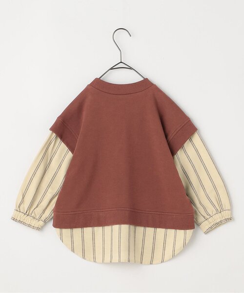 p.premier（ピードットプルミエ）の「【ジュニア対応】ベストとくっつきトップス（スウェット・キッズ・アイボリー/ベージュ/ダークブラウン・80/90/100/110/120/130/140）」の13枚目の写真