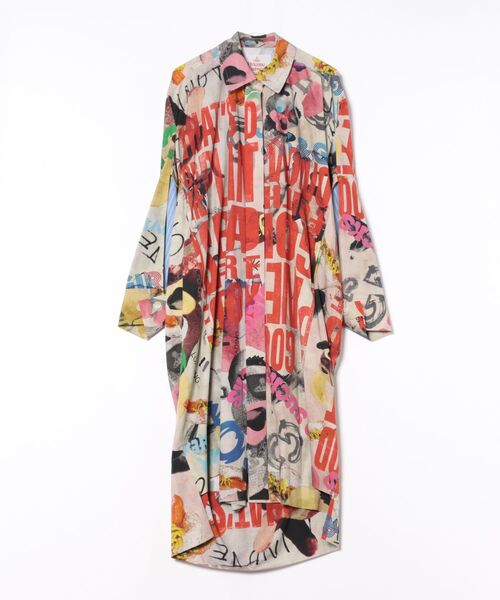 THE BIG ONE PRINT ｽﾗｯｼｭｽﾘｰﾌﾞﾜﾝﾋﾟｰｽ（ワンピース）｜Vivienne