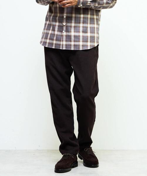 MEN'S MELROSE(メンズメルローズ)の「アクティブテックコーデュロイ ワンプリーツイージーテーパードパンツ(その他パンツ・メンズ・アイボリー/ブラック/ブラウン・2/3/4)」の3枚目の写真