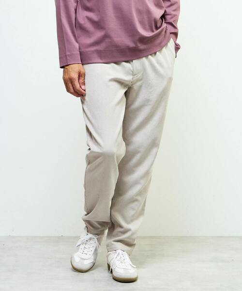 MEN'S MELROSE(メンズメルローズ)の「アクティブテックコーデュロイ ワンプリーツイージーテーパードパンツ(その他パンツ・メンズ・アイボリー/ブラック/ブラウン・2/3/4)」の1枚目の写真