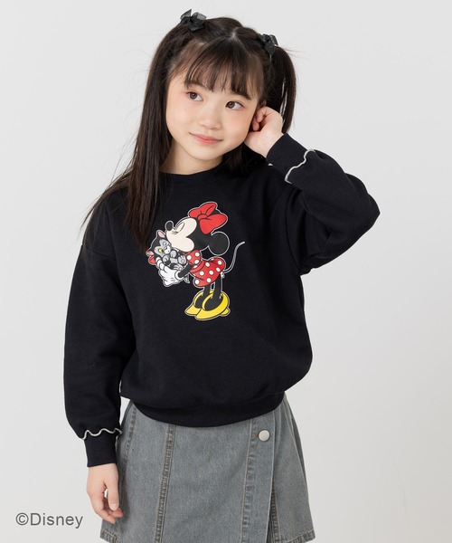 セール】〈ディズニー〉ミニーマウス / 袖メロウ 裏毛トレーナー