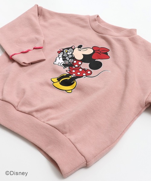 Disney Perfect Little Lady トレーナー ディズニー〉ミニーマウス / 袖メロウ 裏毛トレーナー（スウェット