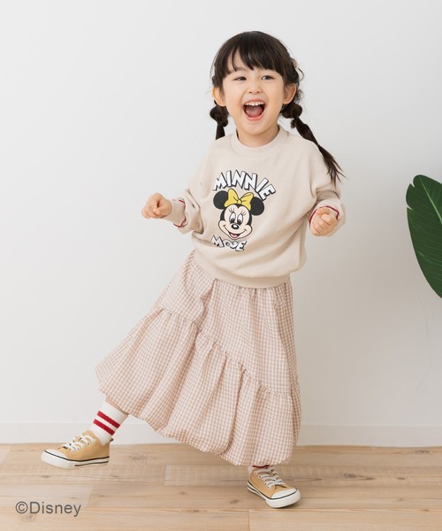 Disney(ディズニー)の「〈ディズニー〉ミニーマウス / 袖メロウ 裏毛トレーナー(スウェット・キッズ・ブラック/クリーム/ラベンダー/スモークピンク・80cm/90cm/100cm/110cm/120cm/130cm/140cm)」の22枚目の写真