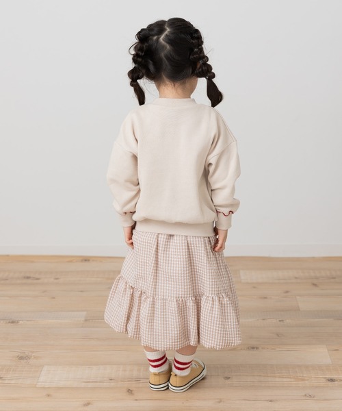 ディズニー〉ミニーマウス / 袖メロウ 裏毛トレーナー（スウェット