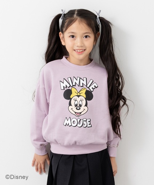Disney(ディズニー)の「〈ディズニー〉ミニーマウス / 袖メロウ 裏毛トレーナー(スウェット・キッズ・ブラック/クリーム/ラベンダー/スモークピンク・80cm/90cm/100cm/110cm/120cm/130cm/140cm)」の6枚目の写真