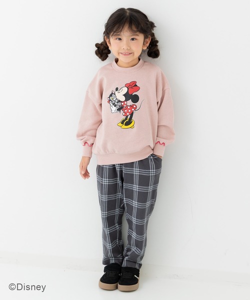 Disney(ディズニー)の「〈ディズニー〉ミニーマウス / 袖メロウ 裏毛トレーナー(スウェット・キッズ・ブラック/クリーム/ラベンダー/スモークピンク・80cm/90cm/100cm/110cm/120cm/130cm/140cm)」の19枚目の写真