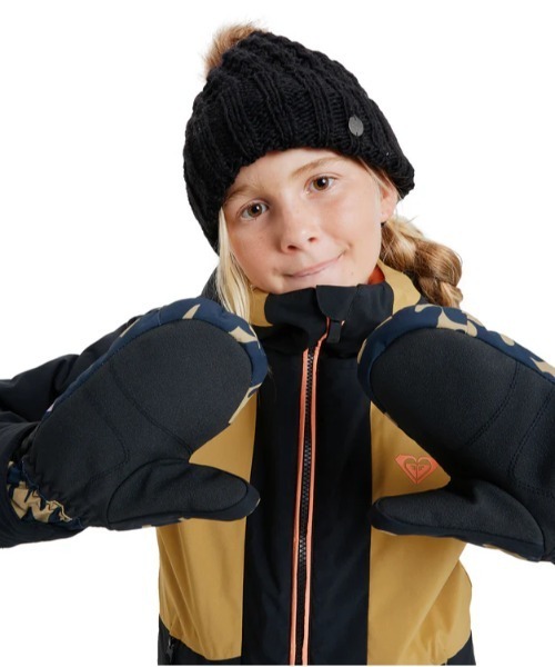 ROXY(ロキシー)の「BLIZZARD GIRL BEANIE /ロキシーキッズボンボン付きニット帽・ビーニー(ニットキャップ/ビーニー・キッズ・ライラック/ブラック・FREE)」の12枚目の写真
