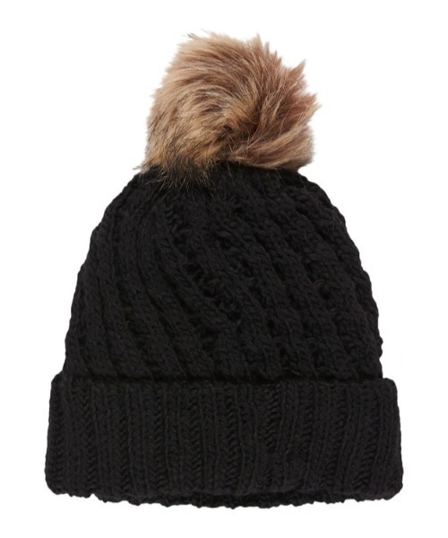 ROXY(ロキシー)の「BLIZZARD GIRL BEANIE /ロキシーキッズボンボン付きニット帽・ビーニー(ニットキャップ/ビーニー・キッズ・ライラック/ブラック・FREE)」の18枚目の写真