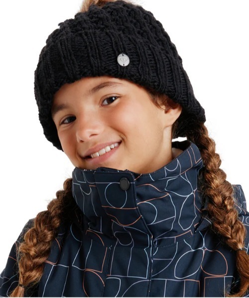 ROXY(ロキシー)の「BLIZZARD GIRL BEANIE /ロキシーキッズボンボン付きニット帽・ビーニー(ニットキャップ/ビーニー・キッズ・ライラック/ブラック・FREE)」の16枚目の写真