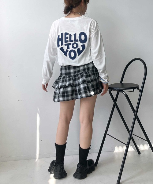 AS KNOW AS plus（アズノゥアズプラス）の「♪シャツ風チェックティアードミニスカート（スカート・レディース・ブラック系/ブラウン系・FREE）」の15枚目の写真