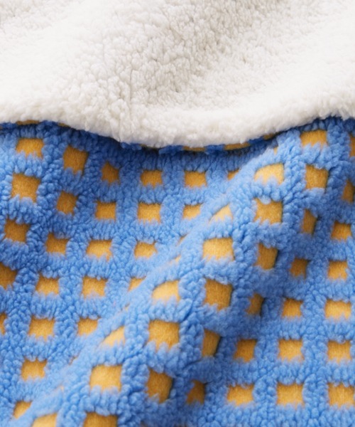 もこもこボアチェックひざ掛け / ブランケット（ブランケット