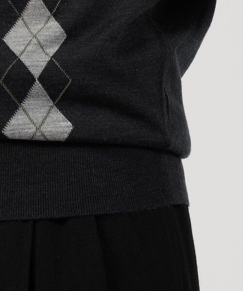 JOHN SMEDLEY(ジョンスメドレー)の「【別注】JOHN SMEDLEY ウール アーガイルクルーネック プルオーバーニット(ニット/セーター・メンズ・ブルー系その他/ブラウン系その他/グレー系その他・L/M/S)」の10枚目の写真