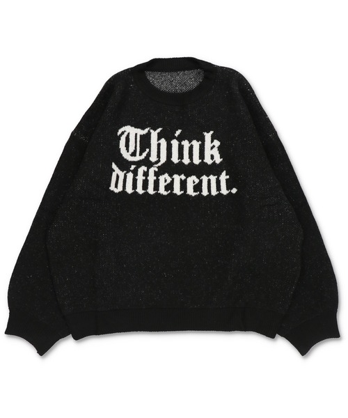 SPINNS（スピンズ）の「ストリート映え☆オールドイングリッシュゆるニット/オールドイングリッシュロゴ（ニット/セーター・レディース・ネイビー/グレー系その他2/ブラック/アイボリー/グレー系その他・ONESIZE）」の21枚目の写真