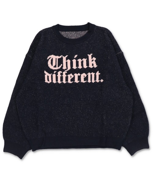 SPINNS（スピンズ）の「ストリート映え☆オールドイングリッシュゆるニット/オールドイングリッシュロゴ（ニット/セーター・レディース・ネイビー/グレー系その他2/ブラック/アイボリー/グレー系その他・ONESIZE）」の22枚目の写真