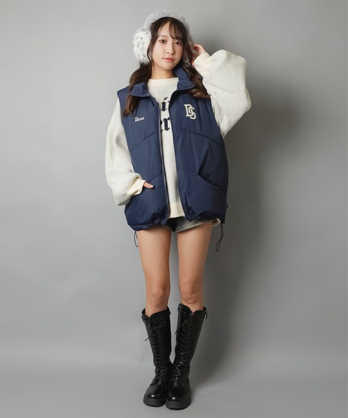 SPINNS（スピンズ）の「ストリート映え☆オールドイングリッシュゆるニット/オールドイングリッシュロゴ（ニット/セーター・レディース・ネイビー/グレー系その他2/ブラック/アイボリー/グレー系その他・ONESIZE）」の20枚目の写真