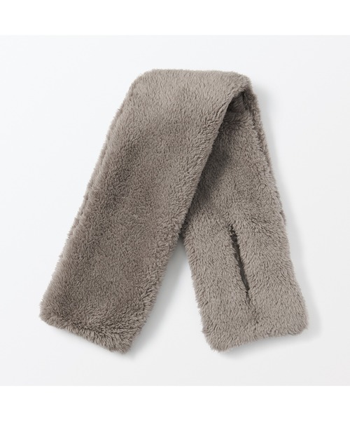 無印良品(ムジルシリョウヒン)の「<キッズ> 再生ポリエステルあったかボア マフラー(マフラー・キッズ・ブラウン系/ライトベージュ/ピンク・FREE)」の4枚目の写真