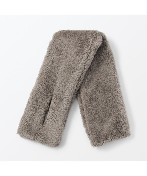 無印良品(ムジルシリョウヒン)の「<キッズ> 再生ポリエステルあったかボア マフラー(マフラー・キッズ・ブラウン系/ライトベージュ/ピンク・FREE)」の5枚目の写真