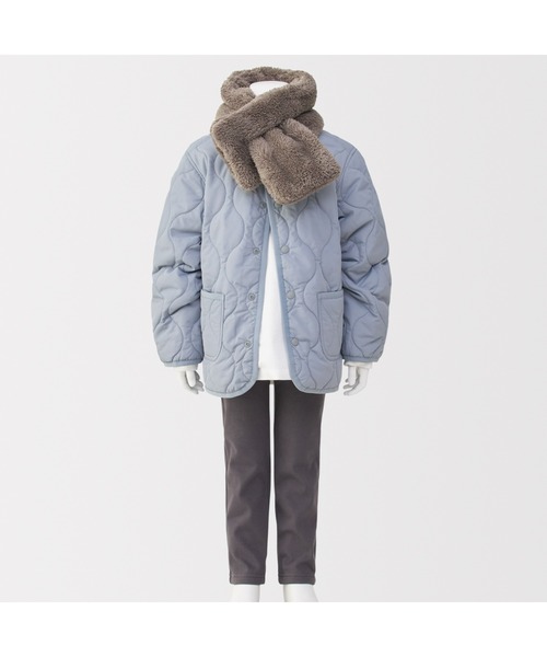 無印良品(ムジルシリョウヒン)の「<キッズ> 再生ポリエステルあったかボア マフラー(マフラー・キッズ・ブラウン系/ライトベージュ/ピンク・FREE)」の7枚目の写真
