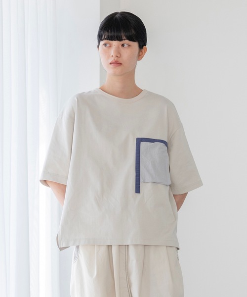 sneeuw（スニュウ）の「フレームプルオーバー（Tシャツ/カットソー・レディース・アイボリー/グレイッシュベージュ・1/3）」の2枚目の写真