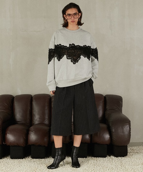 PRANK PROJECT（プランクプロジェクト）の「ダブルウエストハーフパンツ / Double Waist Half Pants（その他パンツ・レディース・チャコールグレー/ブラック・36/38）」の6枚目の写真