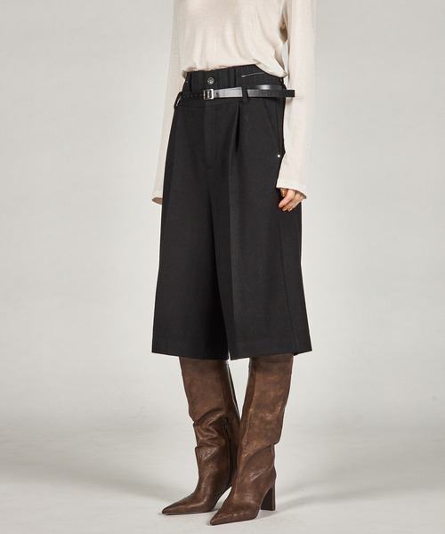 PRANK PROJECT（プランクプロジェクト）の「ダブルウエストハーフパンツ / Double Waist Half Pants（その他パンツ・レディース・チャコールグレー/ブラック・36/38）」の7枚目の写真