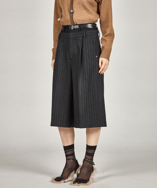 PRANK PROJECT（プランクプロジェクト）の「ダブルウエストハーフパンツ / Double Waist Half Pants（その他パンツ・レディース・チャコールグレー/ブラック・36/38）」の14枚目の写真