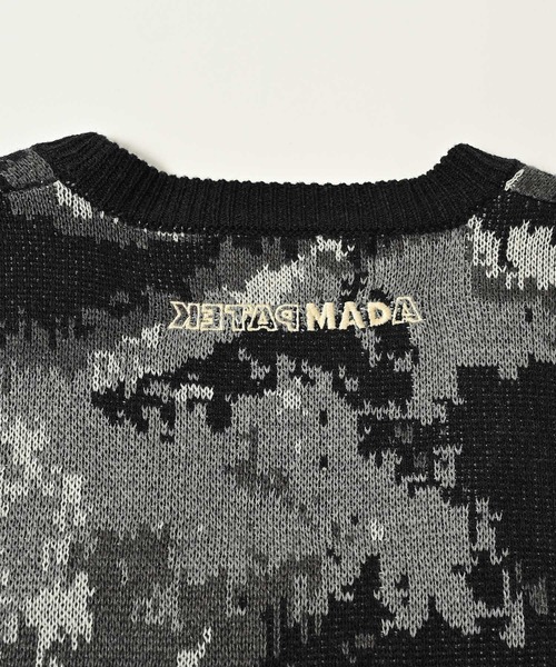 ADAM PATEK(アダムパテック)の「ADAMPATEK/mad embroidered fade knit cardigan/総柄刺繍入りカーディガン(カーディガン/ボレロ・メンズ・グレー系/ブラウン系・1/2)」の10枚目の写真