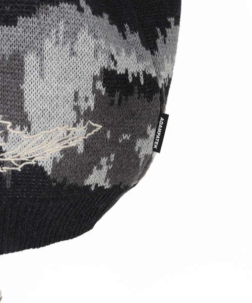 ADAM PATEK(アダムパテック)の「ADAMPATEK/mad embroidered fade knit cardigan/総柄刺繍入りカーディガン(カーディガン/ボレロ・メンズ・グレー系/ブラウン系・1/2)」の9枚目の写真