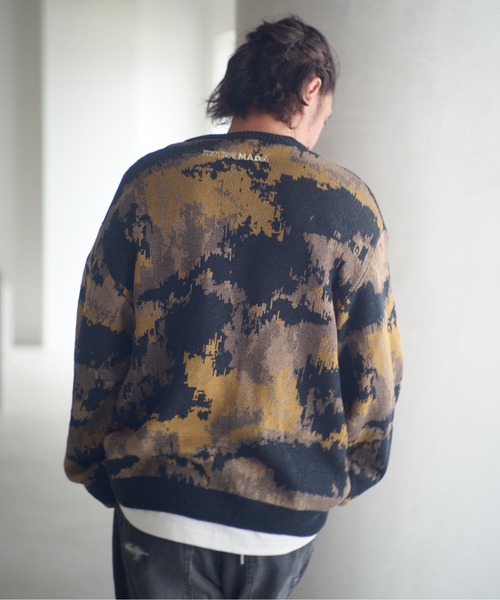 ADAM PATEK(アダムパテック)の「ADAMPATEK/mad embroidered fade knit cardigan/総柄刺繍入りカーディガン(カーディガン/ボレロ・メンズ・グレー系/ブラウン系・1/2)」の21枚目の写真