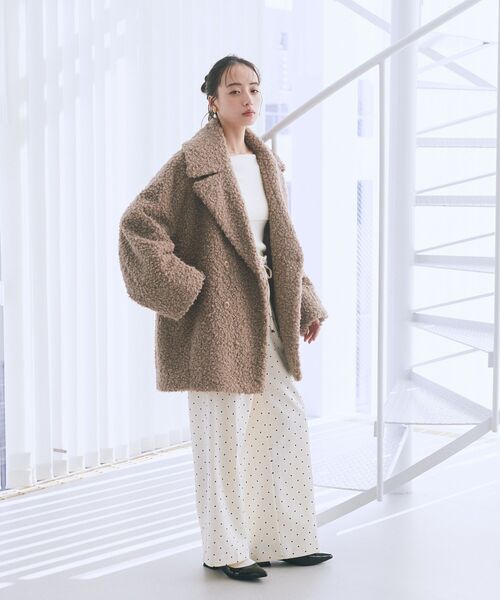 2025AW】ループファーコート（テーラードジャケット）｜earth