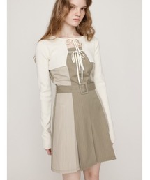 SLY | BOX PLEATS CAMI S/OP SET ボックスプリーツ ショート キャミワンピース セット 秋服 冬服(ワンピース)