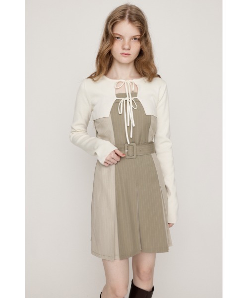 SLY（スライ）の「BOX PLEATS CAMI S/OP SET ボックスプリーツ ショート キャミワンピース セット 秋服 冬服（ワンピース・レディース・ベージュ系その他/グレー系その他2・1/2）」の14枚目の写真