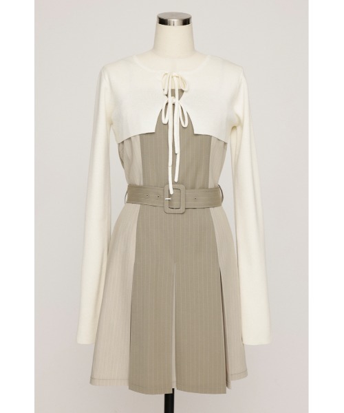 SLY（スライ）の「BOX PLEATS CAMI S/OP SET ボックスプリーツ ショート キャミワンピース セット 秋服 冬服（ワンピース・レディース・ベージュ系その他/グレー系その他2・1/2）」の17枚目の写真